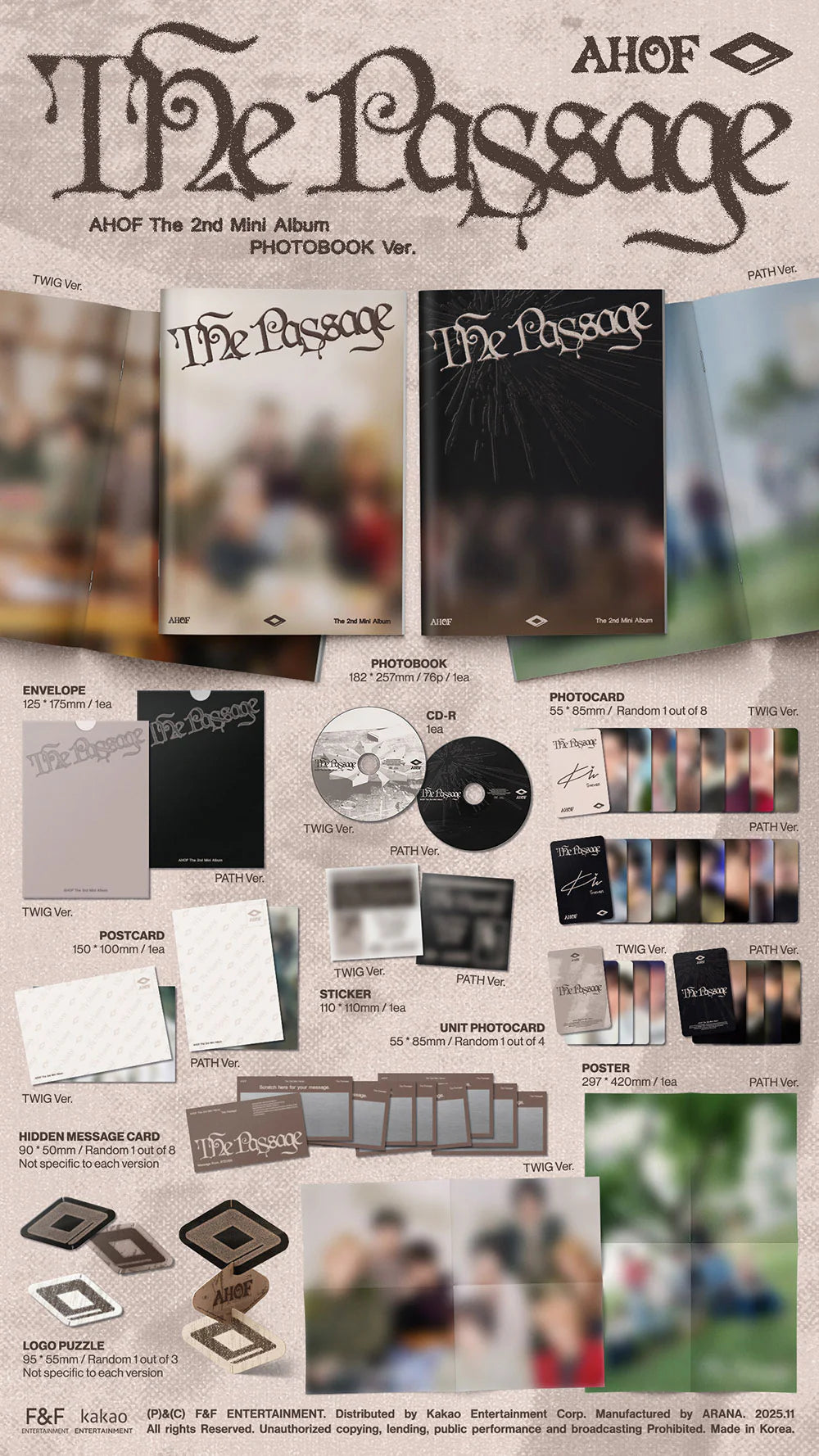 AHOF 2ND MINI ALBUM[THE PASSAGE] PHOTOBOOK VER.