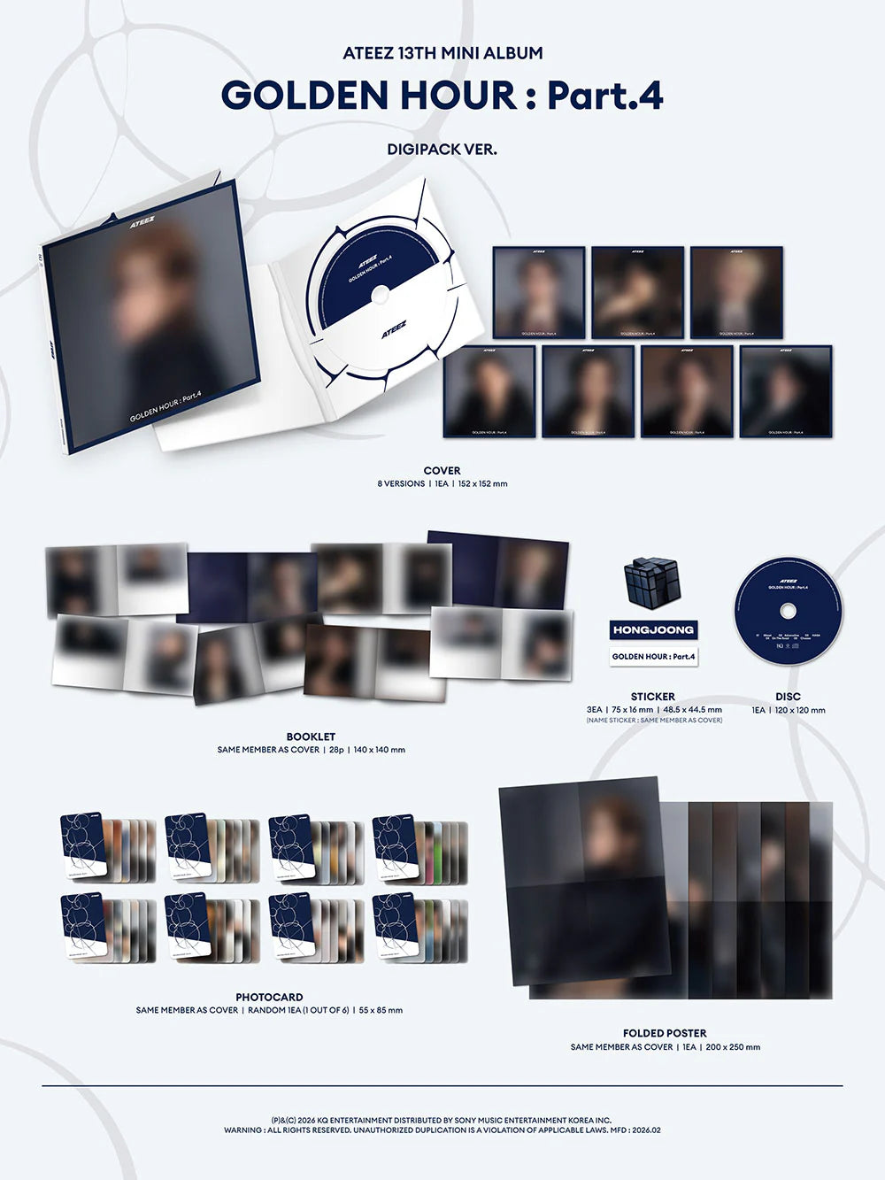 ATEEZ 13TH MINI ALBUM GOLDEN HOUR : PART.4  DIGIPACK VER.