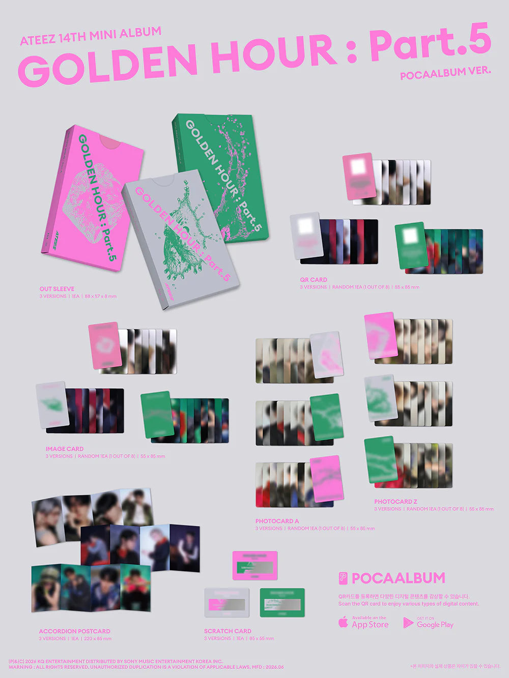 ATEEZ 14TH MINI ALBUM [GOLDEN HOUR PART.5] POCAALBUM VER.