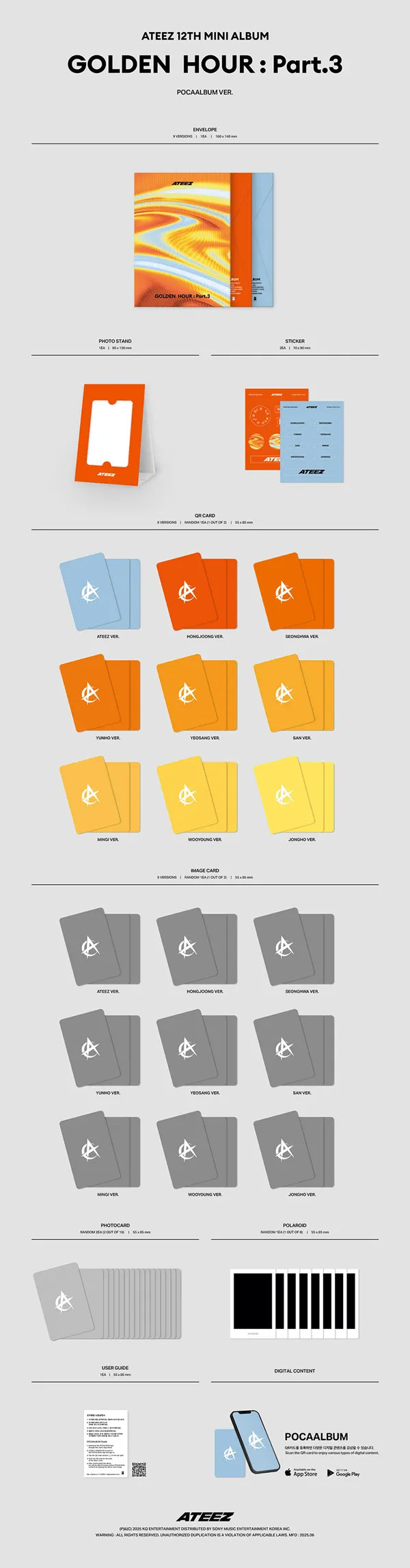 ATEEZ [ GOLDEN HOUR : Part.3 ] POCAALBUM VER.
