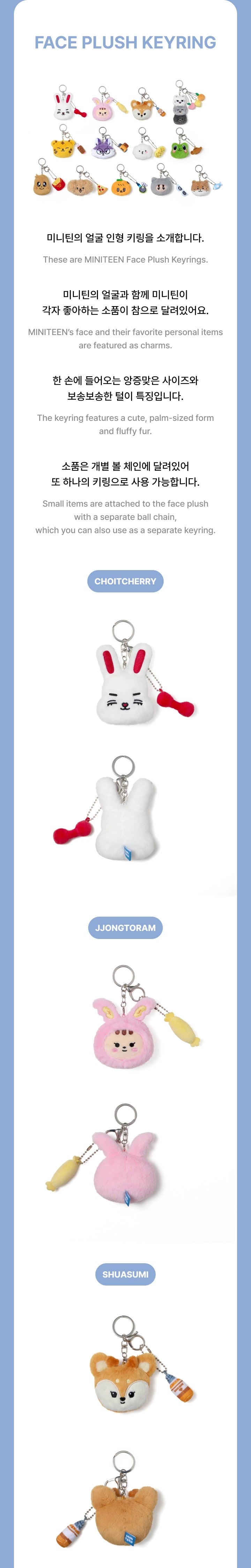 SEVENTEEN MINITEEN HOUSE PARTY FACE PLUSH KEYRING