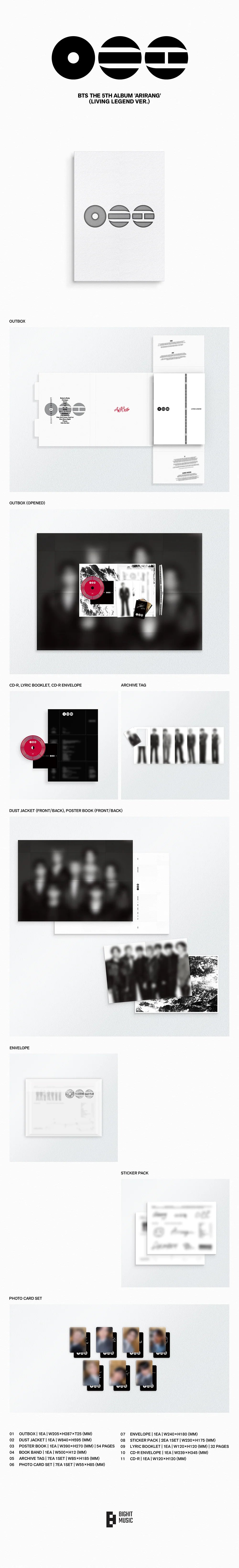 BTS 5TH ALBUM [ARIRANG] LIVING LEGEND VER.