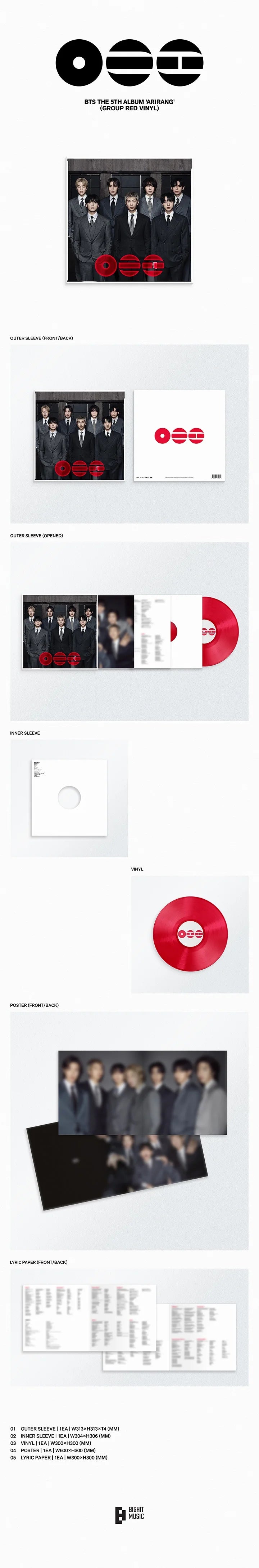 BTS 5TH ALBUM [ARIRANG] STANDARD VINYL VER.