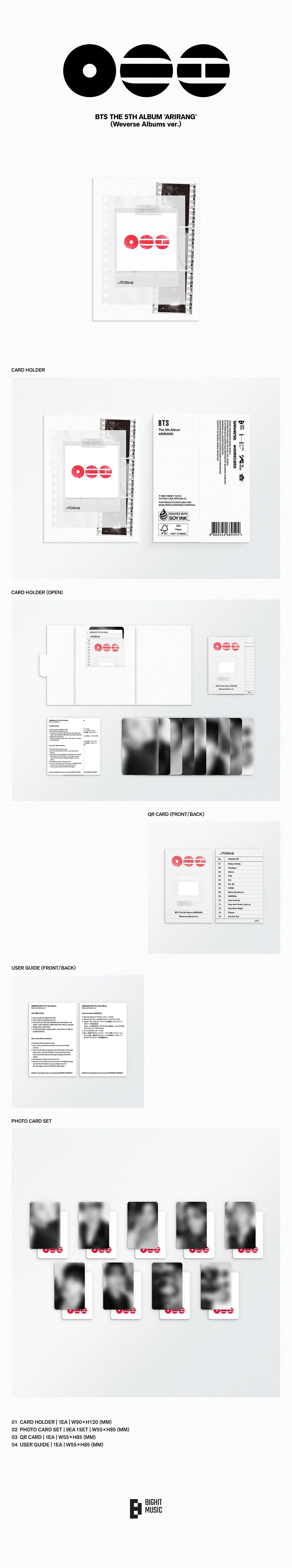 BTS 5TH ALBUM [ARIRANG] WEVERSE ALBUM VER.