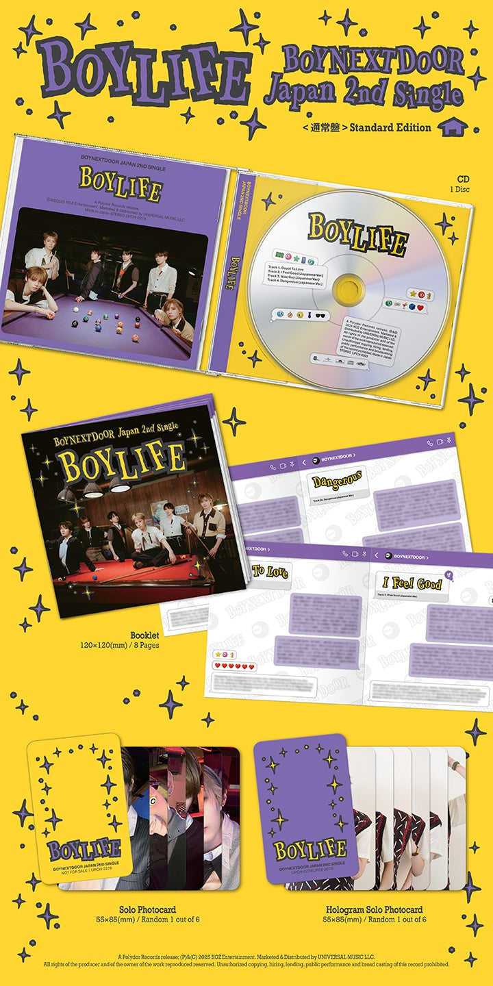 BOYNEXTDOOR 2ND JP SINGLE [BOYLIFE] STANDARD EDITION
