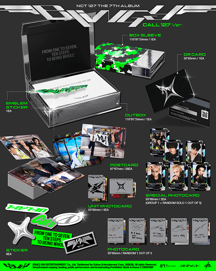 NCT127 7TH ALBUM [BLINGY] CALL 127 VER.