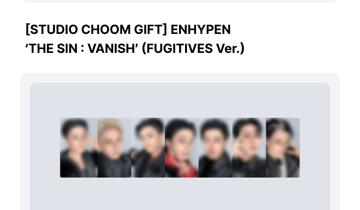 ENHYPEN 7TH MINI ALBUM [THE SIN: VANISH] FUGITIVES VER. (STUDIO CHOOM)