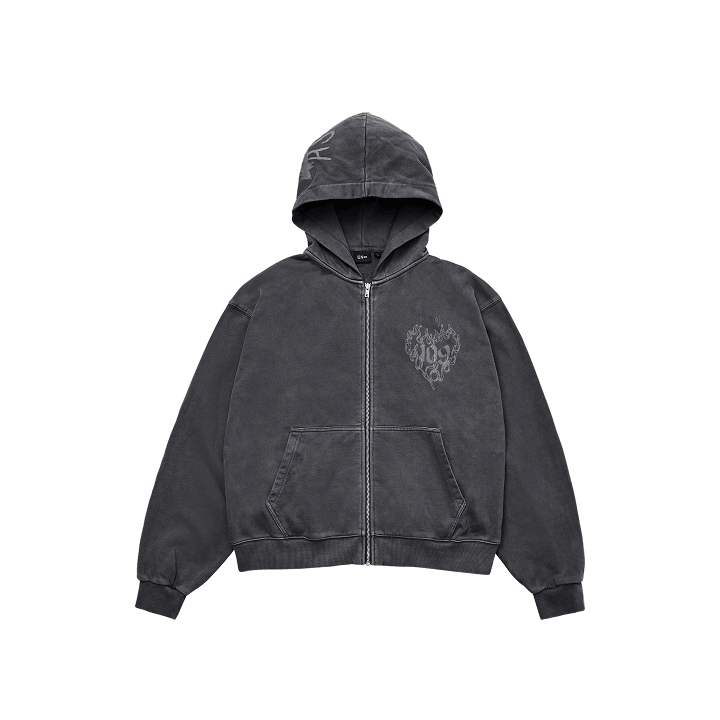 ENHYPEN [THE ARTIST-MADE COLLECTION BY ENHYPEN] [SUNGHOON] 109 ZIP-UP HOODIE (CHARCOAL)