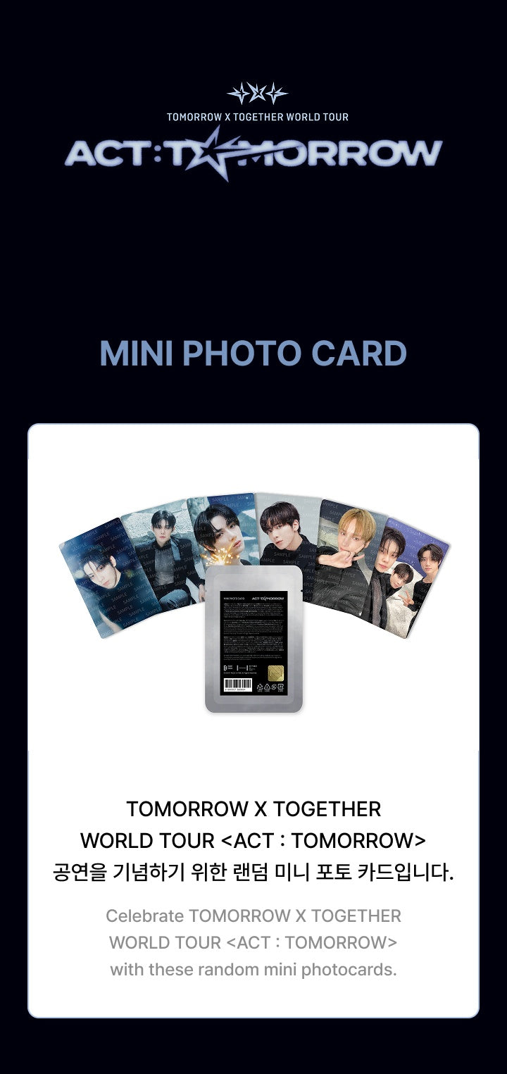 TXT WORLD TOUR 2025 ACT:TOMORROW  MINI PHOTOCARD SET