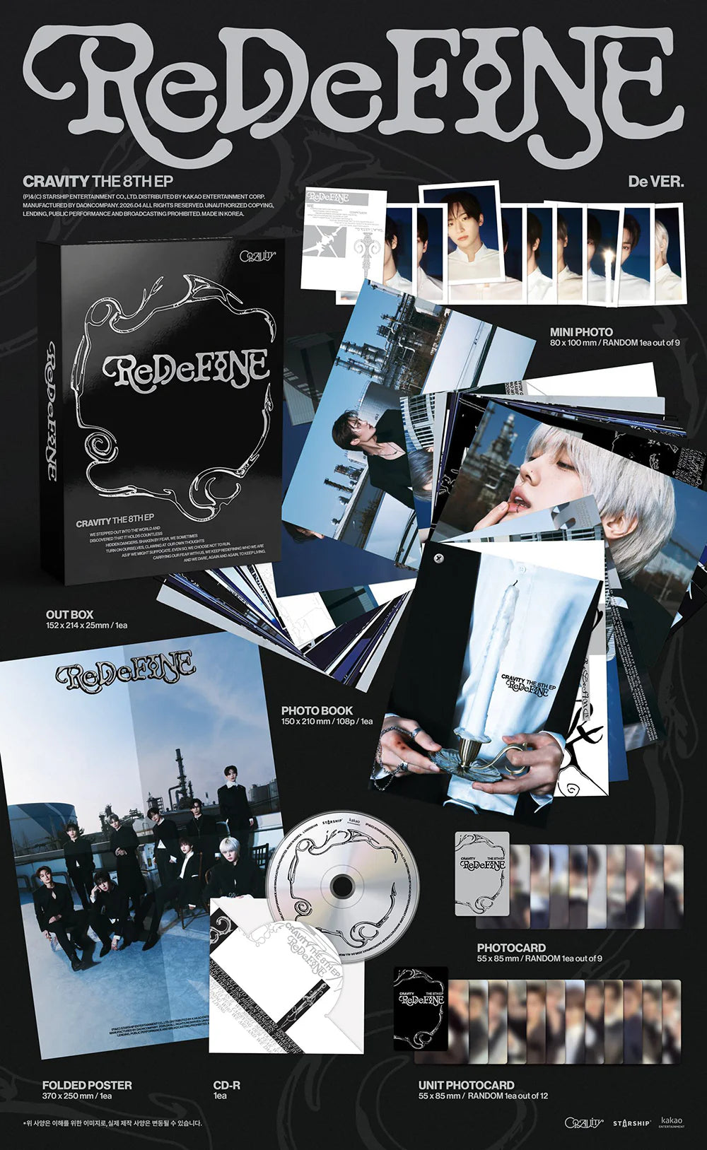 CRAVITY 8TH EP [ReDeFINE] DE VER.