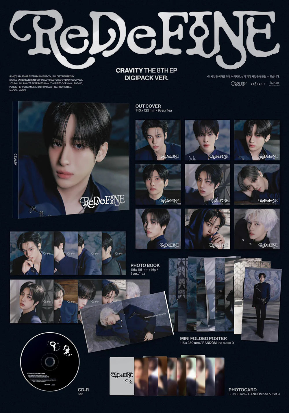 CRAVITY 8TH EP [ReDeFINE] DIGIPACK VER.