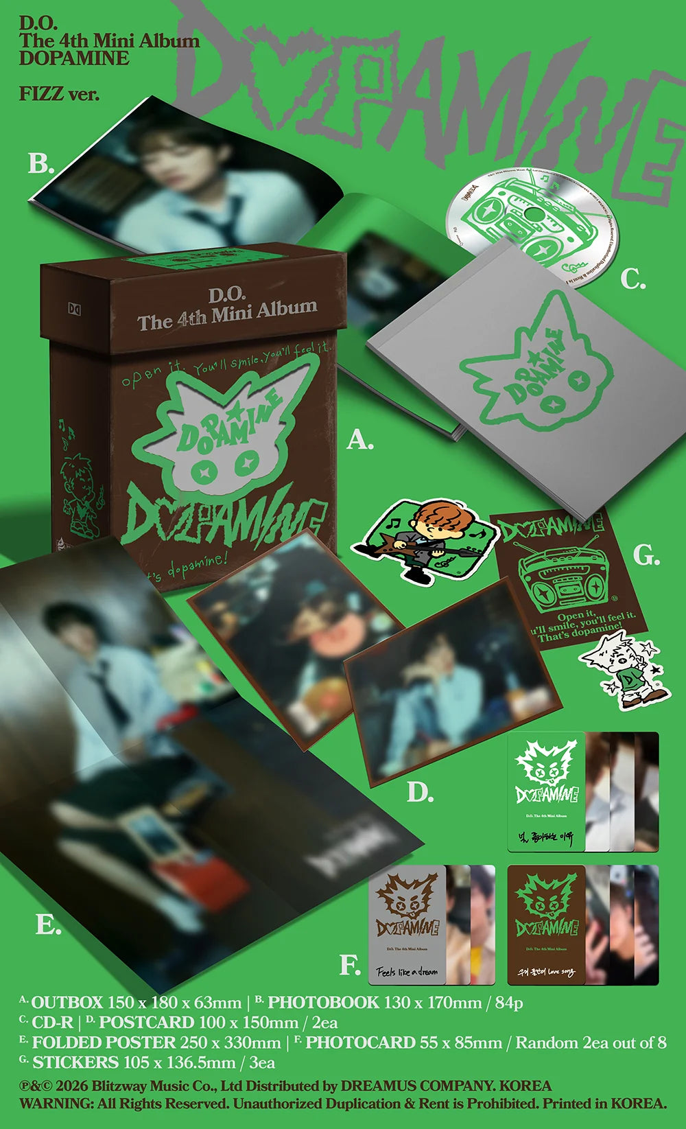 D.O THE 4TH MINI ALBUM [DOPAMINE] FIZZ VER.