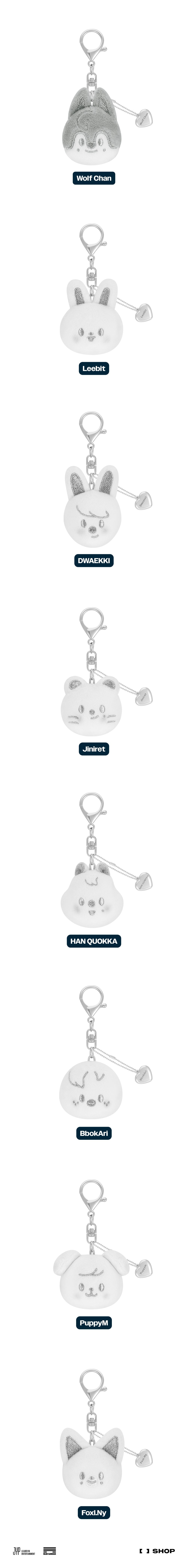 Stray Kids Face keyring Silver Ver.  ['dominATE : celebrATE' World Tour Official MD]