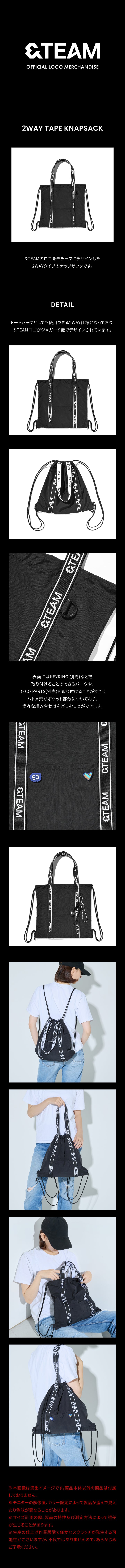 &TEAM OFFICIAL LOGO MD 2WAY TAPE KNAPSACK (2ND ORDER)