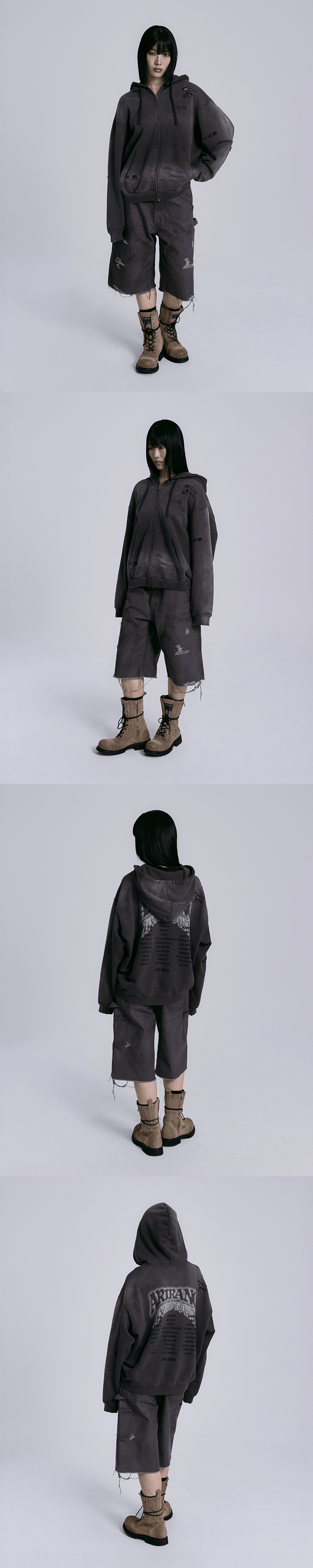 BTS WORLD TOUR [ARIRANG] Zip Up Hoodie (Charcoal) KR VER