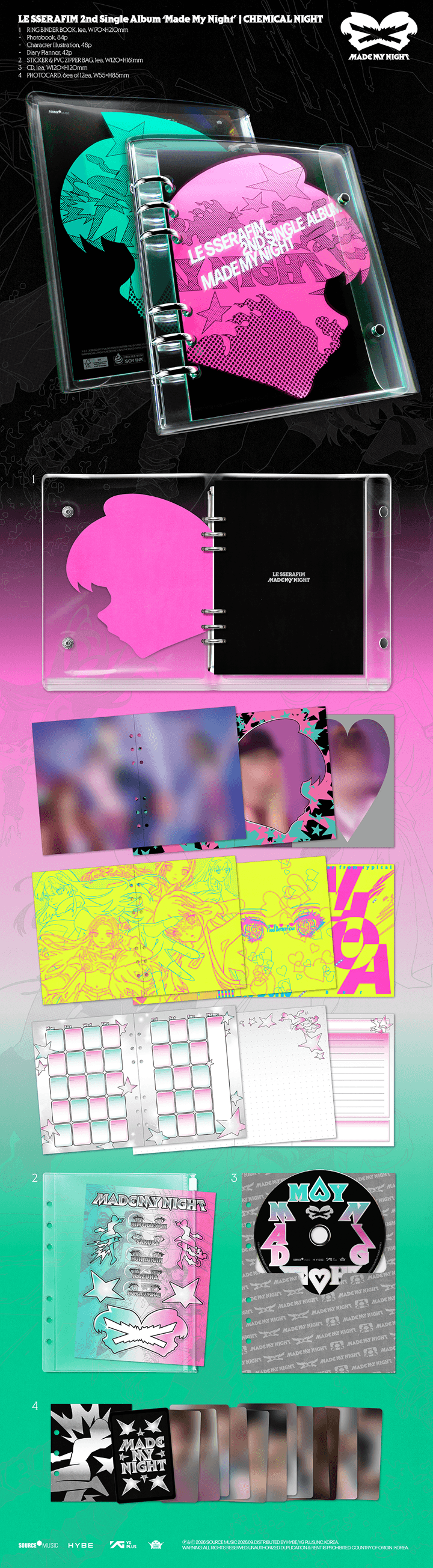 LE SSERAFIM 2ND SINGLE ALBUM [MADE MY NIGHT] CHEMICAL NIGHT VER.