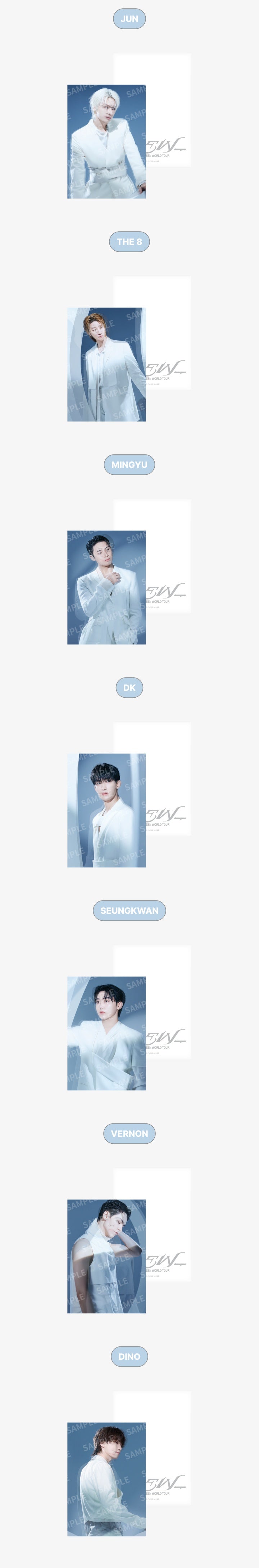 SEVENTEEN NEW 2025 WORLD TOUR OFFICIAL MD LENTICULAR PHOTO SET