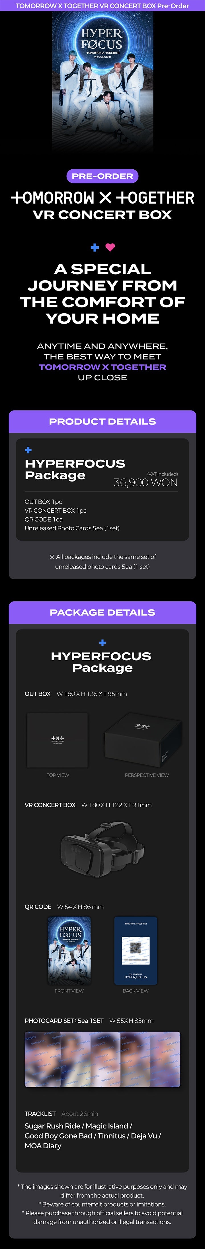 TXT VR CONCERT BOX [HYPERFOCUS] PAKCAGE