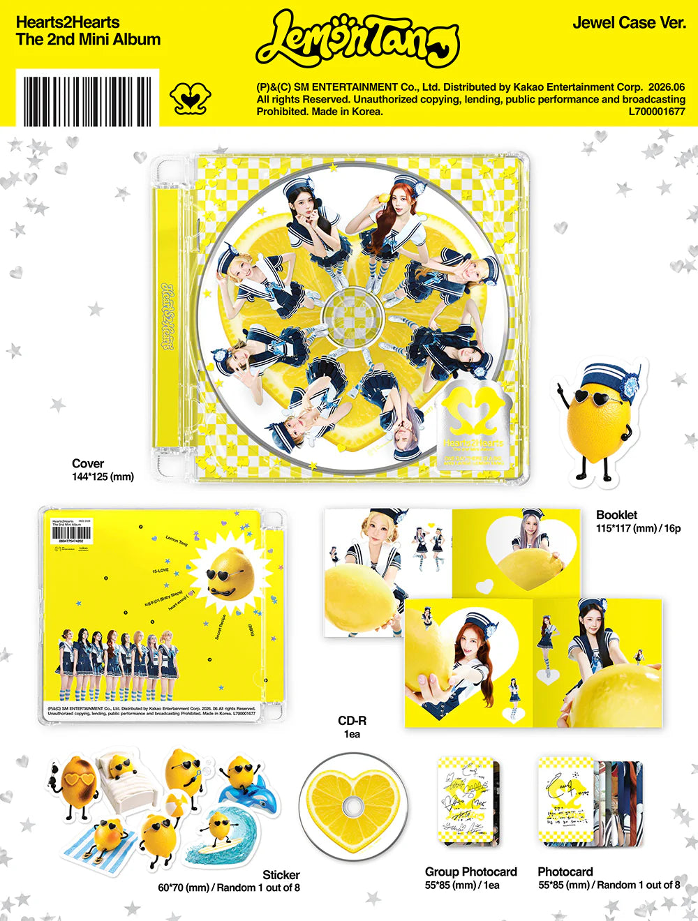 HEARTS2HEARTS 2ND MINI ALBUM [LEMON TANG] JEWEL CASE VER.
