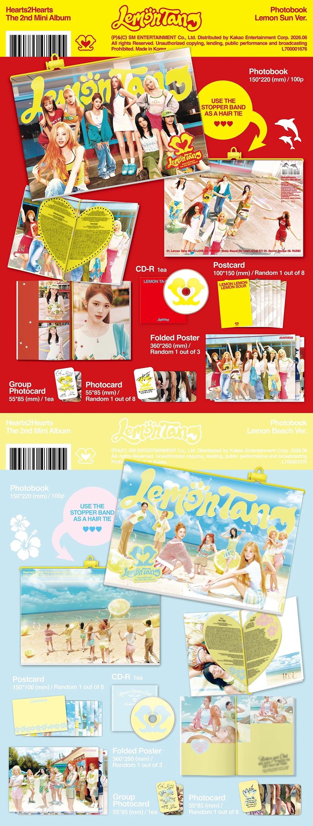 HEARTS2HEARTS 2ND MINI ALBUM [LEMON TANG] PHOTOBOOK VER.