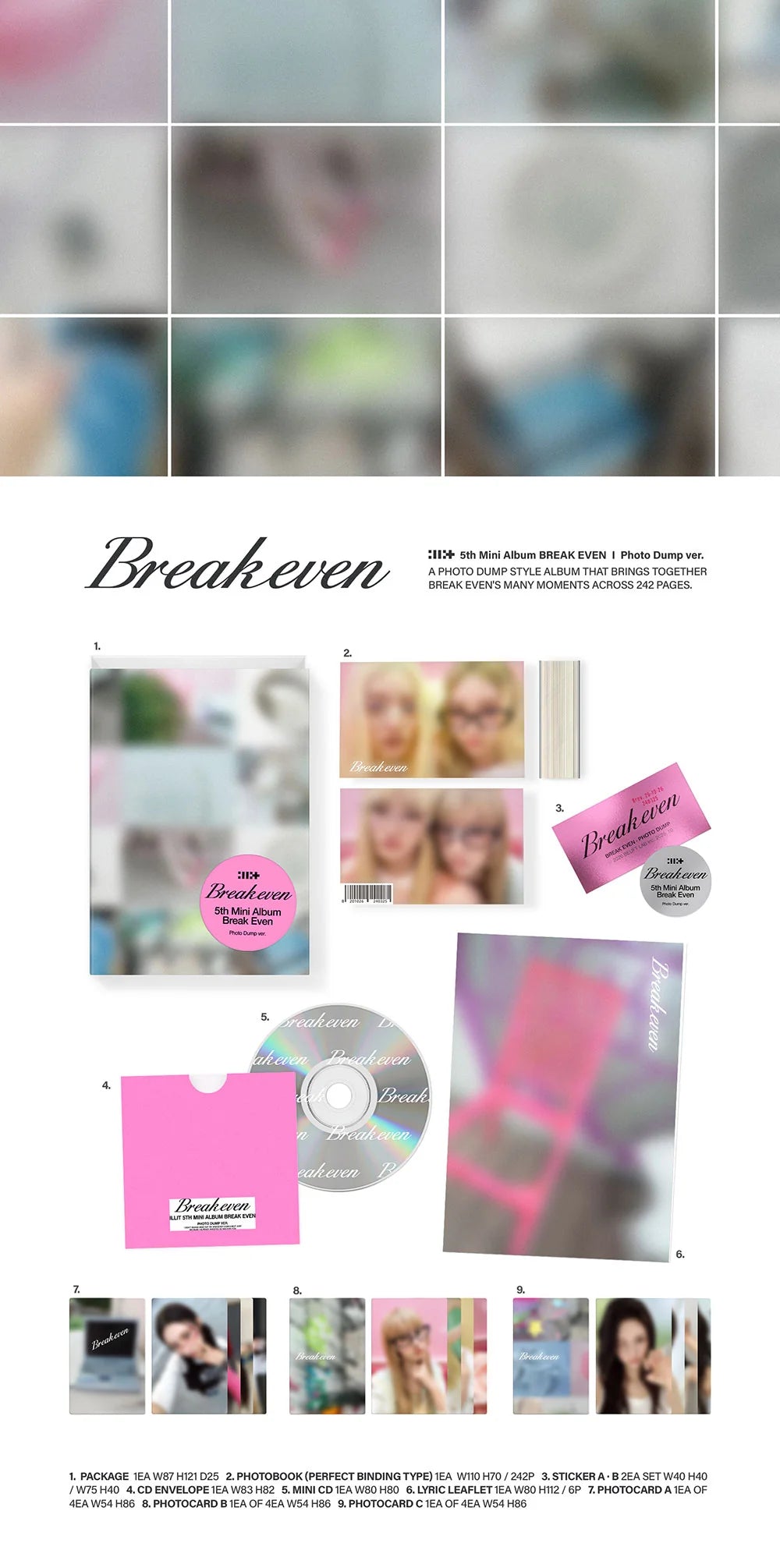 ILLIT BREAK EVEN 5th Mini Album - Photo Dump Ver. (Pre-Order)