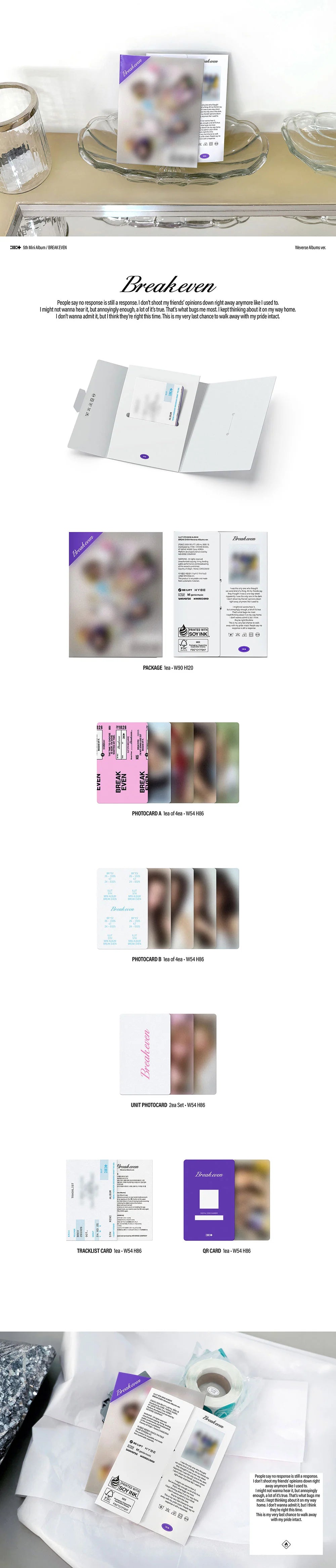 ILLIT BREAK EVEN 5th Mini Album - Weverse Ver. (Pre-Order)
