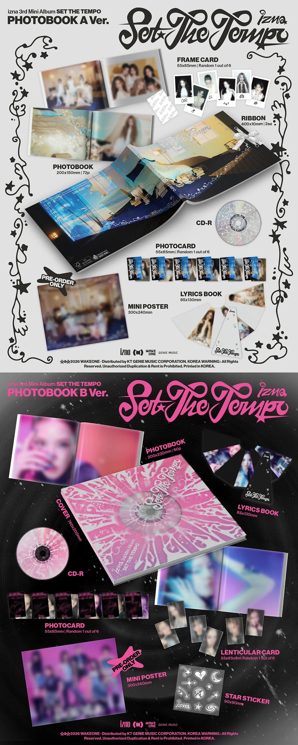 IZNA 3RD MINI ALBUM [SET THE TEMPO] PHOTOBOOK VER.