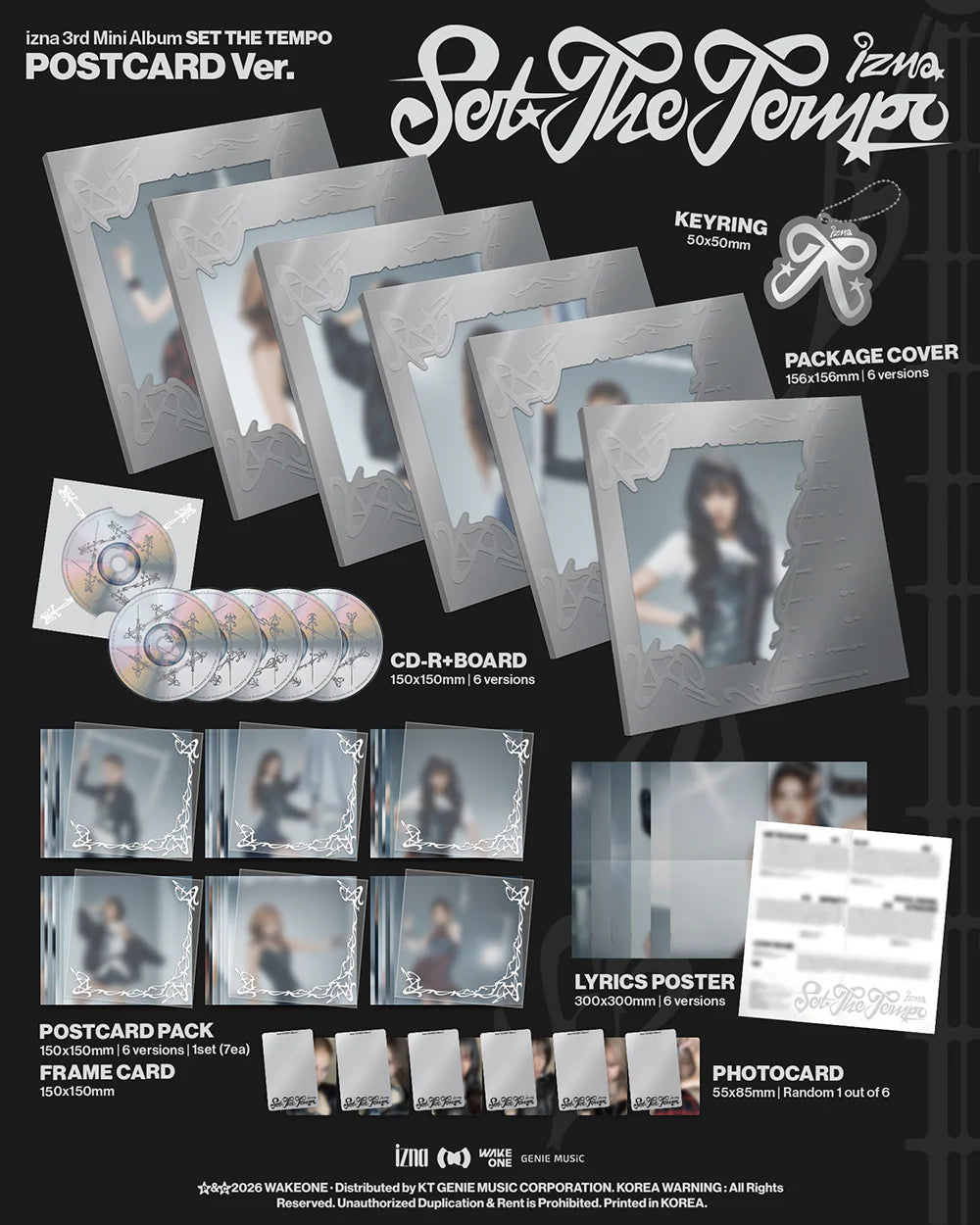 IZNA 3RD MINI ALBUM [SET THE TEMPO] POSTCARD VER.