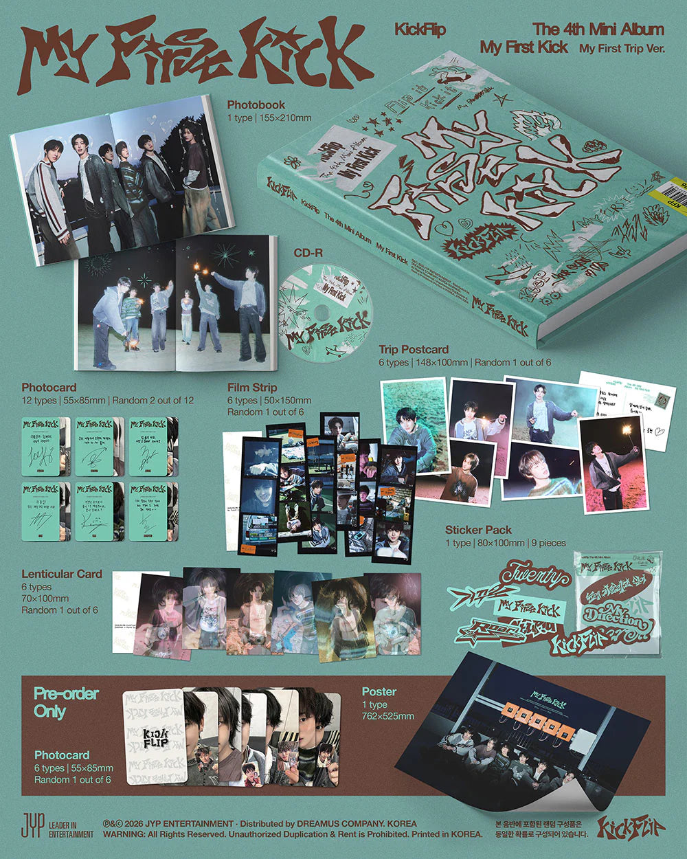 KICKFLIP 4TH MINI ALBUM [MY FIRST KICK] MY FIRST TRIP VER. (PHOTOBOOK VER)