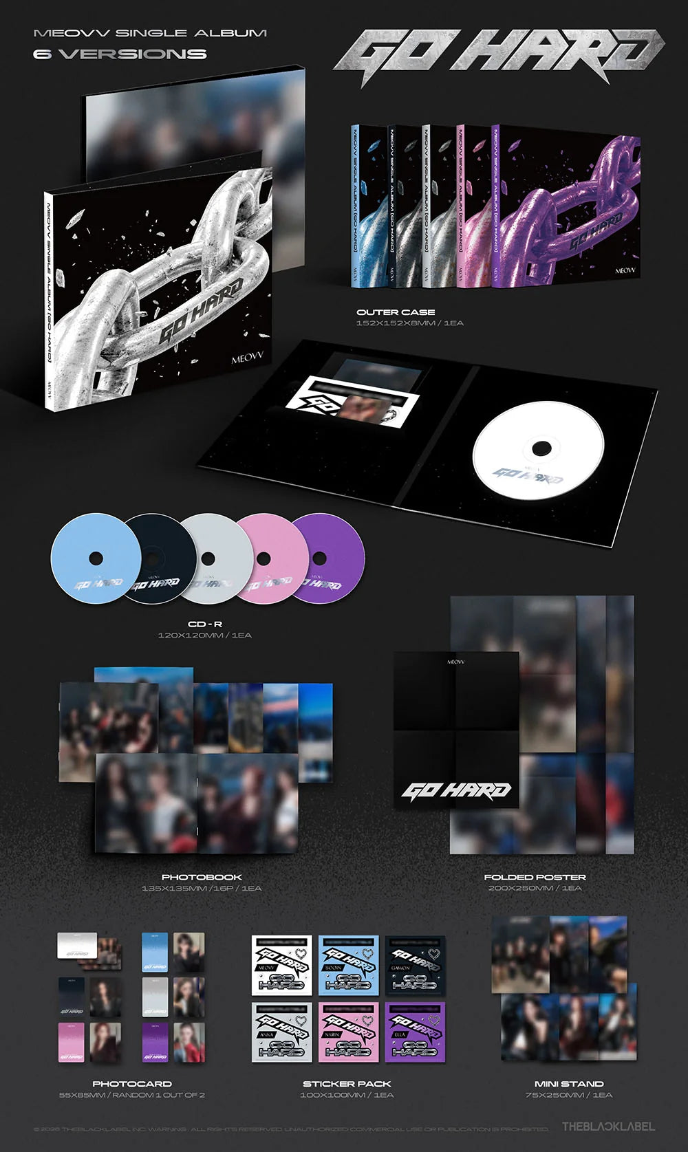 MEOVV - GO HARD 1st Single Album (Pre-Order)