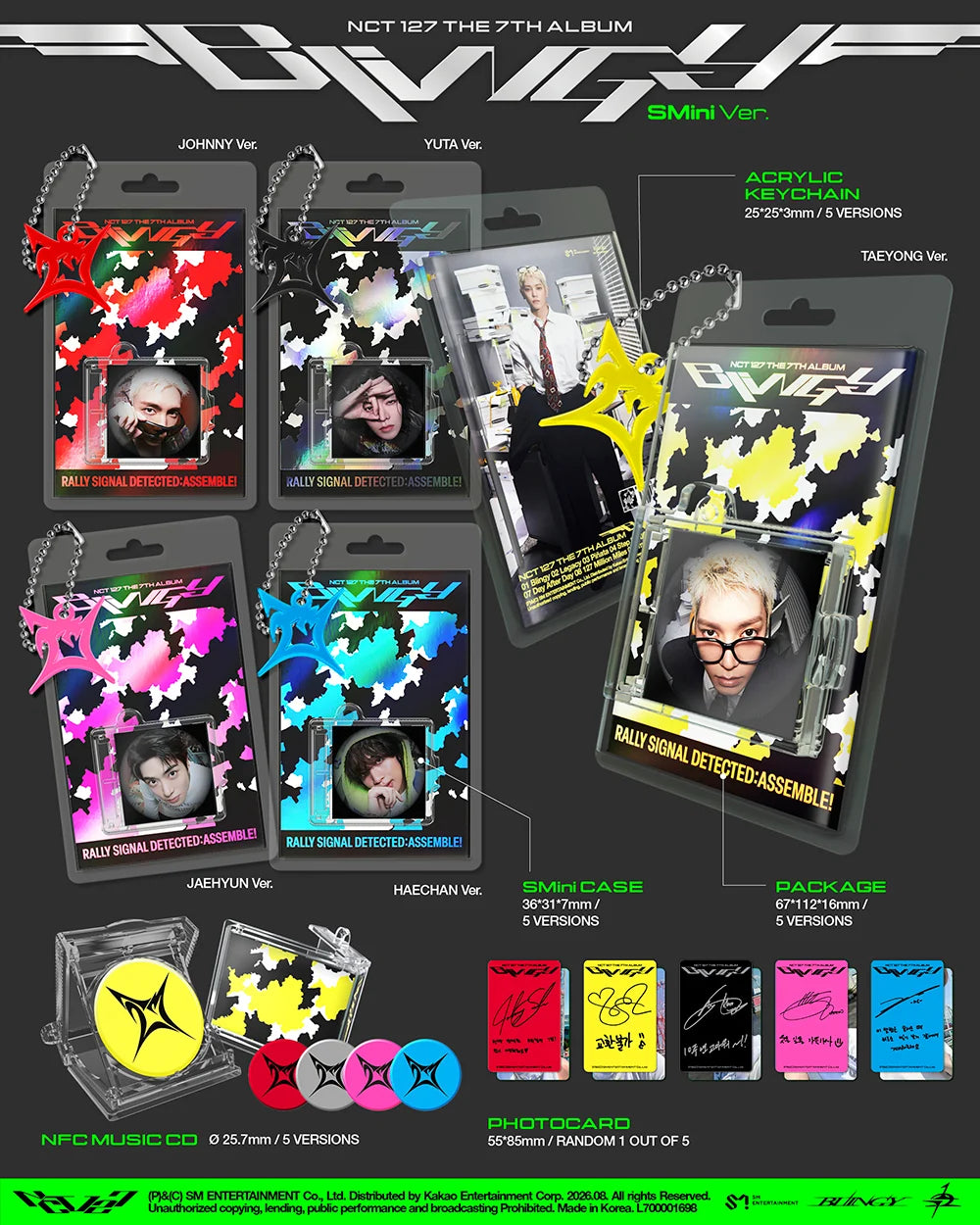 NCT127 7TH ALBUM [BLINGY] SMINI VER.
