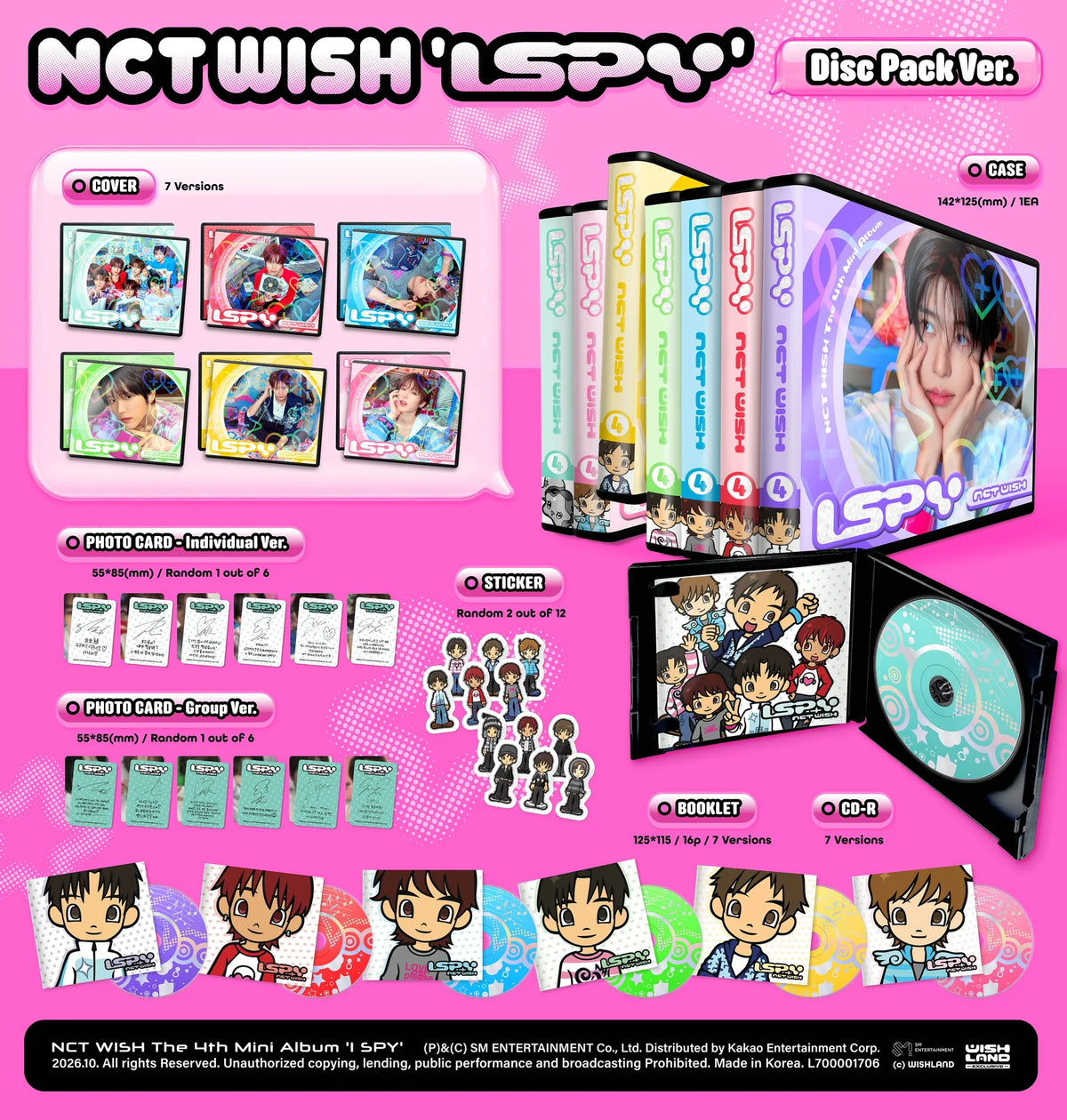 NCT WISH 4th Mini Album I SPY Disk Pack ver.