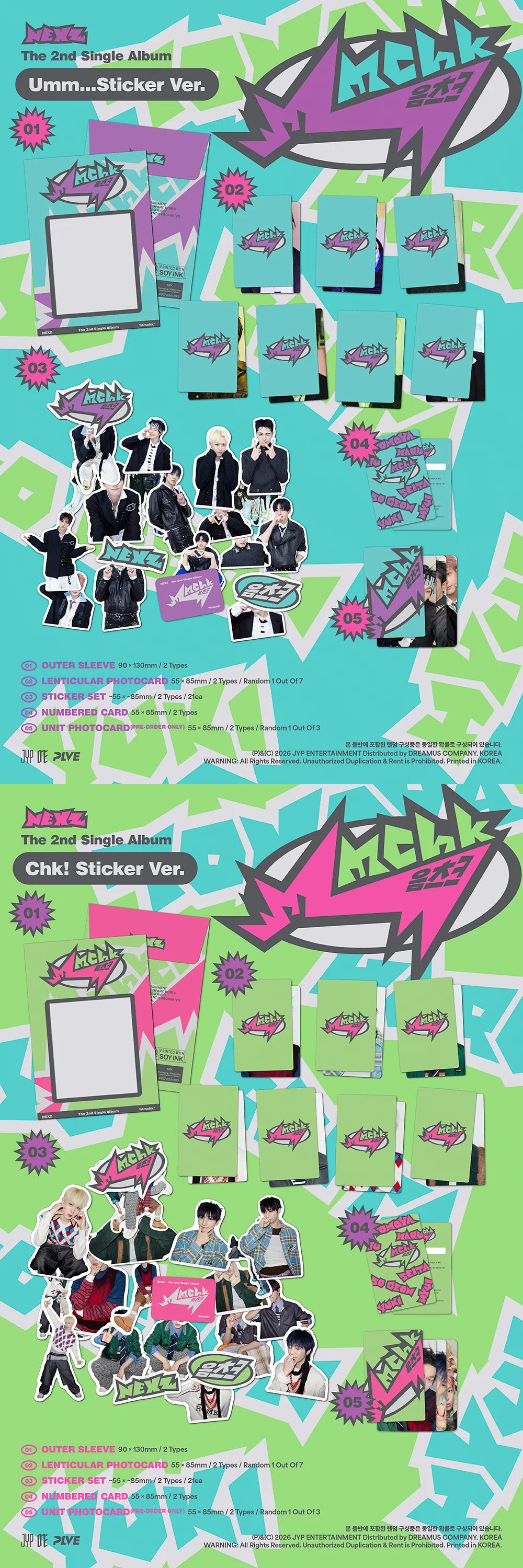 NEXZ 2ND SINGLE ALBUM [Mmck] STICKER VER.