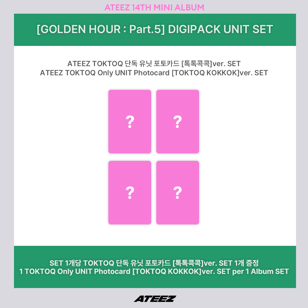 ATEEZ 14TH MINI ALBUM [GOLDEN HOUR PART.5] DIGI PACK UNIT VER.