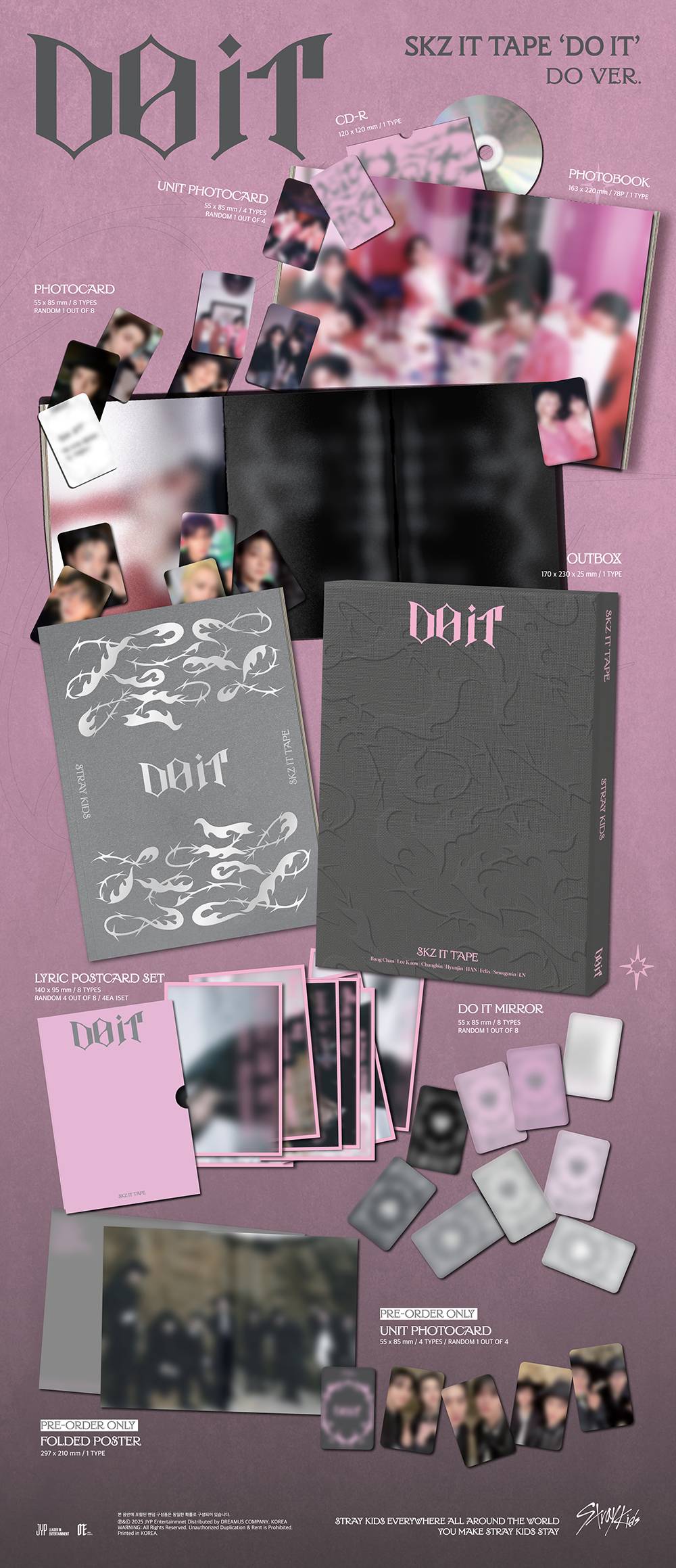 STRAYKIDS SKZ IT TAPE [DO IT] LIMITED DO VER. +POB