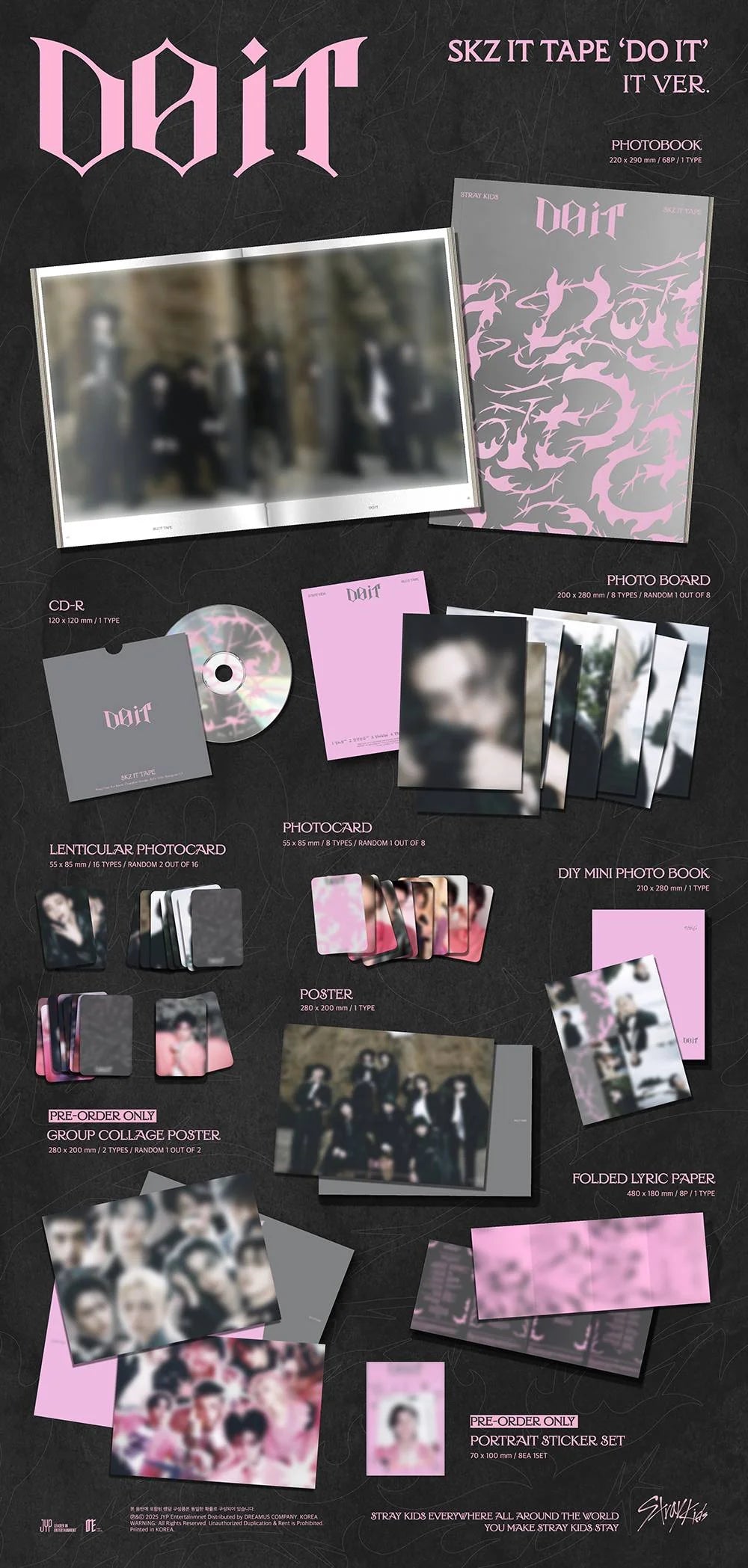 STRAYKIDS SKZ IT TAPE [DO IT] IT VER. + POB