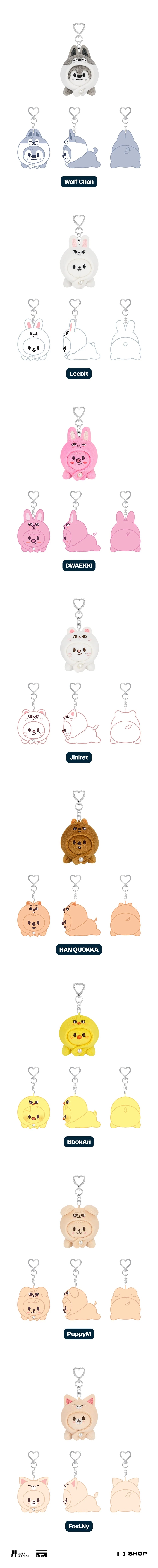 Stray Kids SKZOO Keyring Lying Ver. ['dominATE : celebrATE' World Tour Official MD]