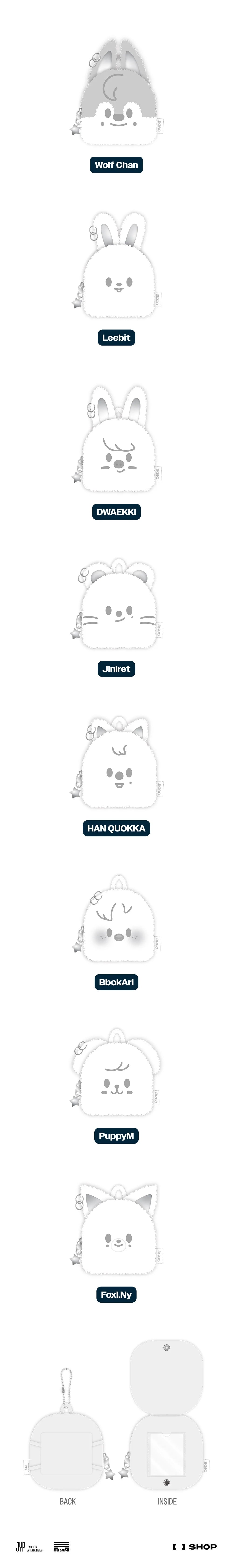 Stray Kids SKZOO Original Backpack (SILVER Ver.) ['dominATE : celebrATE' World Tour Official MD]