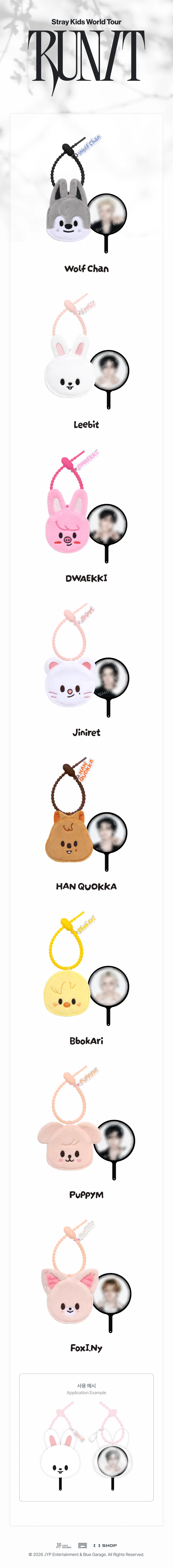 STRAY KIDS WOLRD TOUR [RUN IT] OFFICIAL MD SKZOO PLUSH MINI PICKET KEYRING