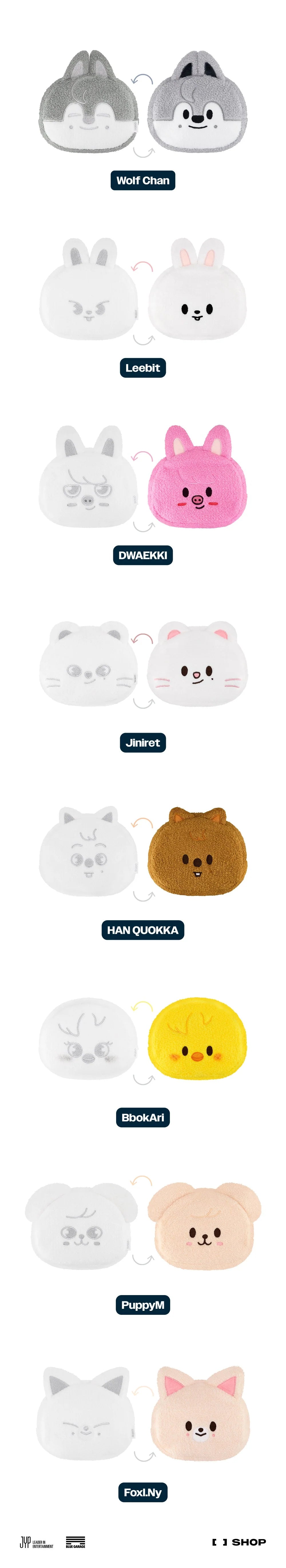 Stray Kids SKZOO Reversible Face Pouch ['dominATE : celebrATE' World Tour Official MD]