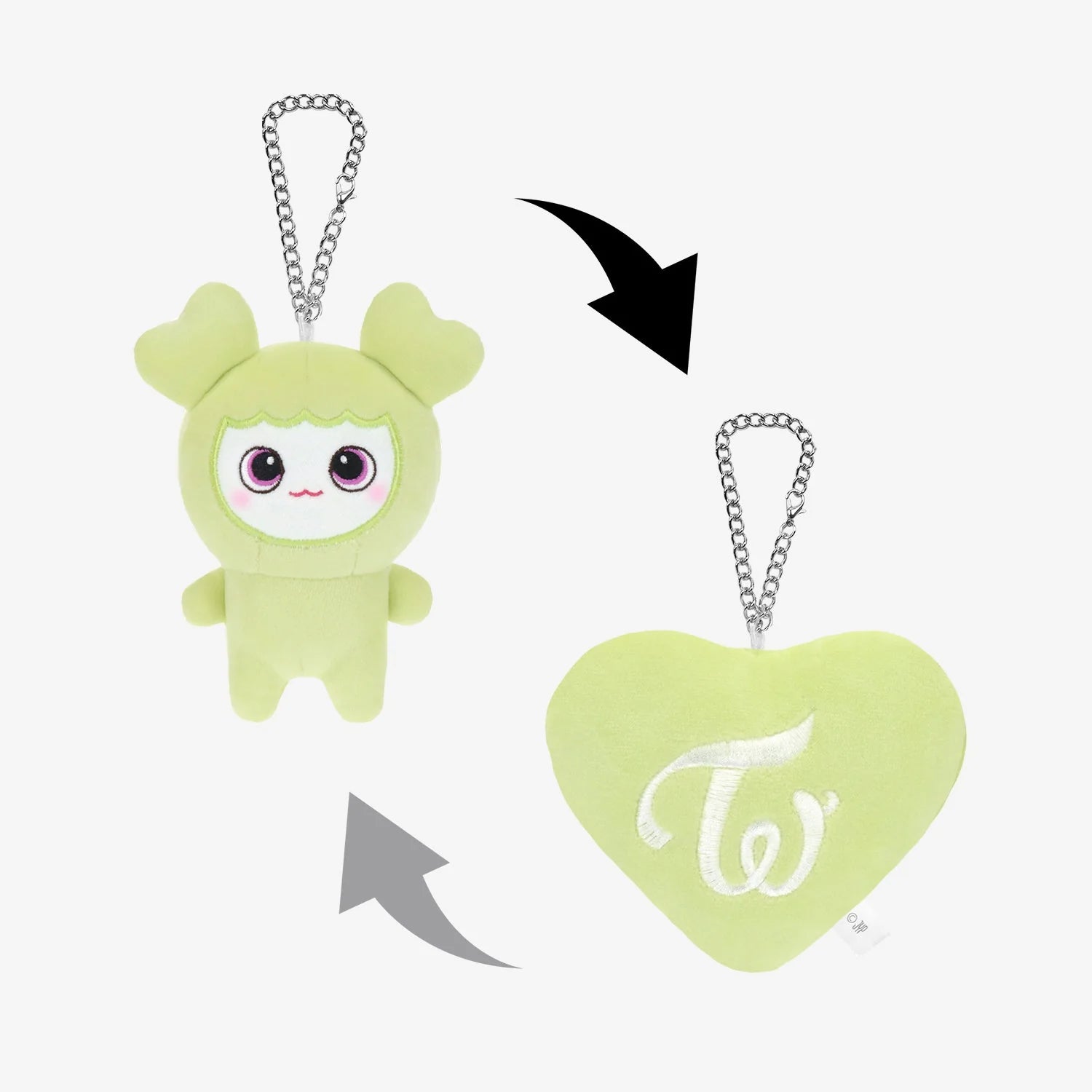 TWICE JAPAN BABY LOVELYS REVERSIBLE BAG CHARM