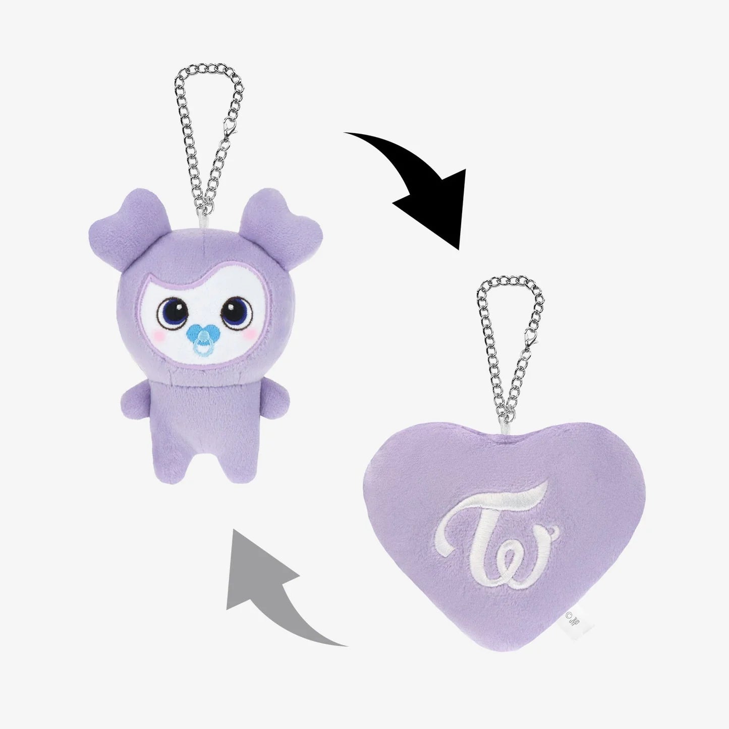 TWICE JAPAN BABY LOVELYS REVERSIBLE BAG CHARM