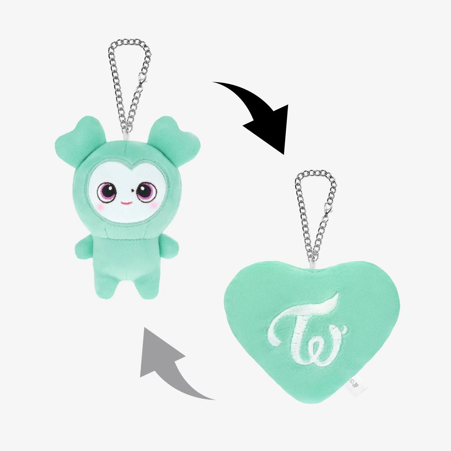 TWICE JAPAN BABY LOVELYS REVERSIBLE BAG CHARM