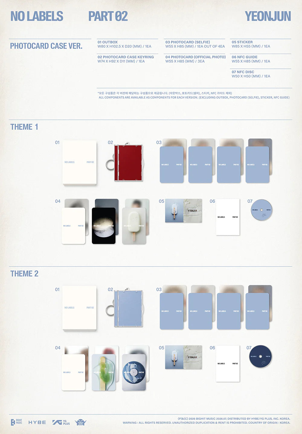 TXT YEONJUN [NO LABELS: PART 02] PHOTOCARD CASE VER.