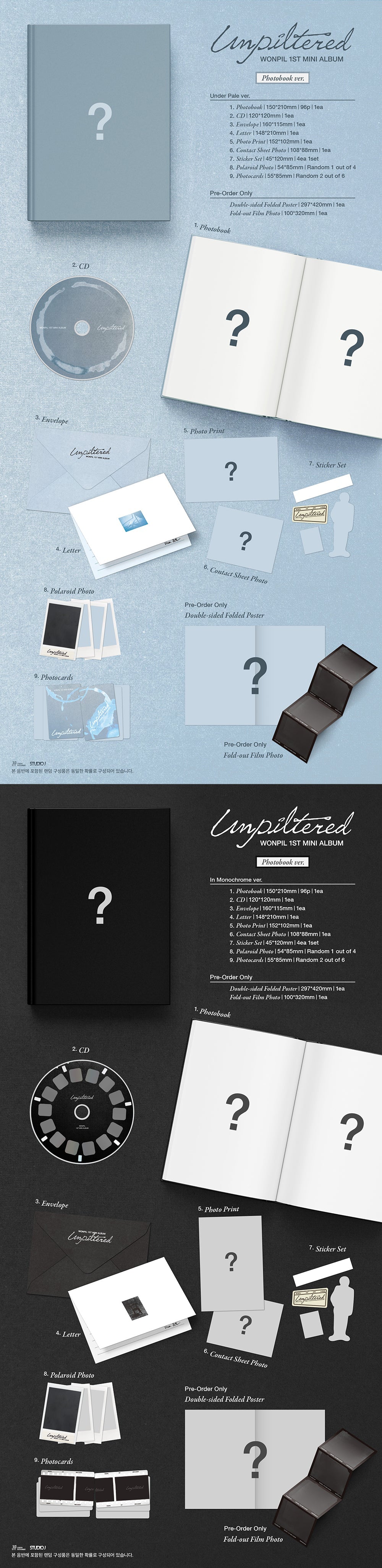 DAY6 WONPIL 1ST MINI ALBUM [UNFILTERED] PHOTOBOOK VER.