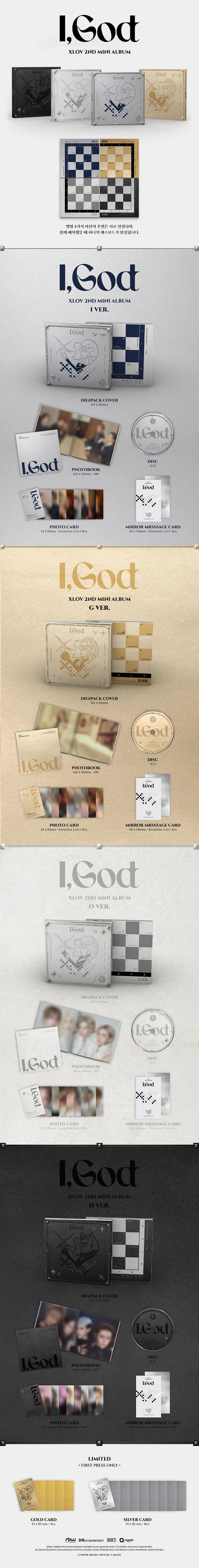 XLOV 2ND MINI ALBUM [I,GOD]
