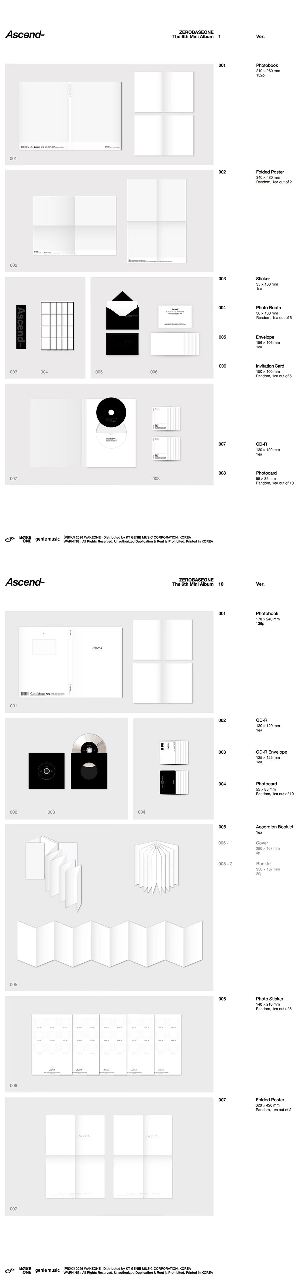 ZEROBASEONE 6TH MINI ALBUM [ASCEND-] PHOTOBOOK VER.